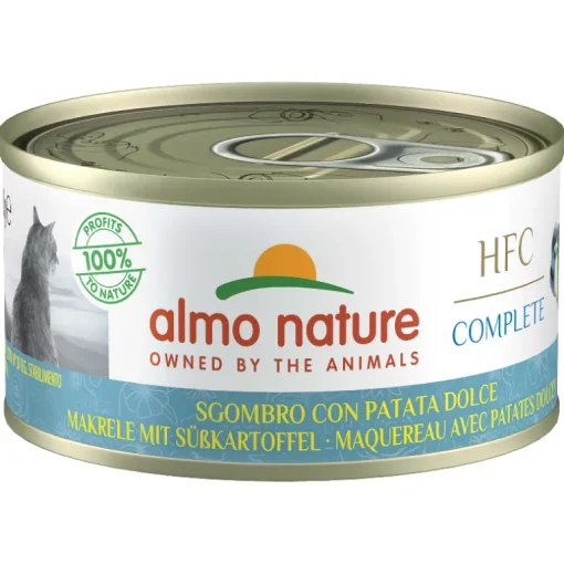 Almo Nature HFC Complete Katzenfutter HFC Makrele mit Süsskartoffel 24x70g