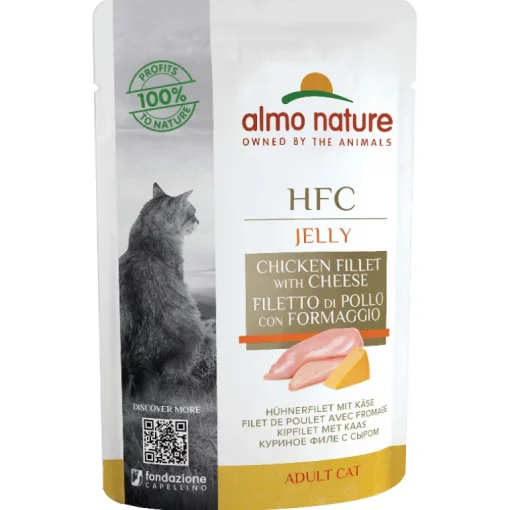 Almo Nature HFC Jelly Hühnerfilet & Käse 24x55g