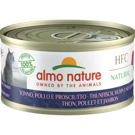 Almo Nature HFC Natural Thunfisch, Huhn & Schinken 24x70g