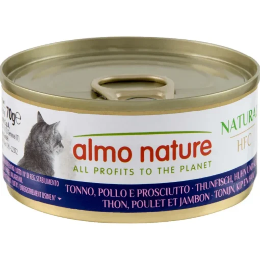 Almo Nature HFC Natural Thunfisch, Huhn & Schinken 70g