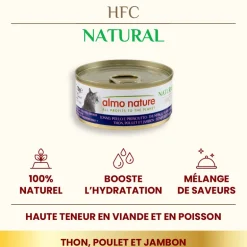 Almo Nature HFC Natural Thunfisch, Huhn & Schinken 70g