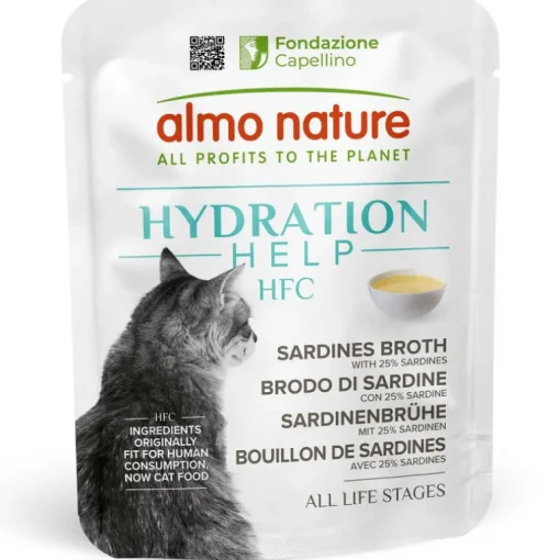 Almo Nature Katzenfutter HFC Hydration mit Sardinen & Brühe 24x50g