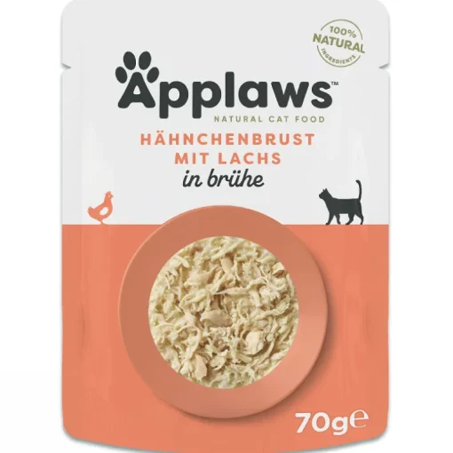 Applaws Pouch Hühnerbrust mit Lachs 12x70g