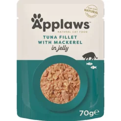 Applaws Pouch Tuna & Mackerel in Jelly 70g