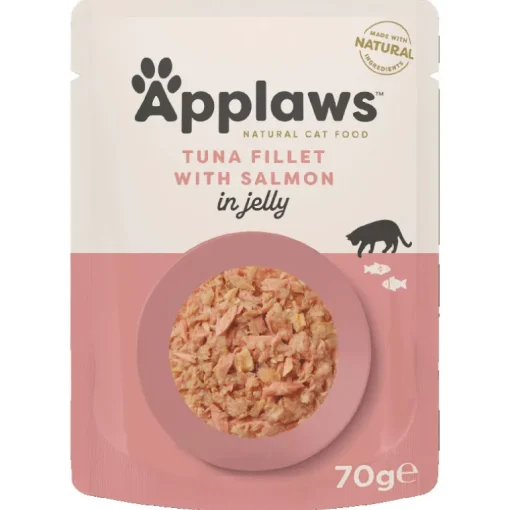 Applaws Pouch Tuna & Salmon in Jelly 16x70g