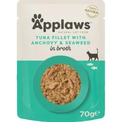 Applaws Pouch Tuna Filet & Anchovy 12x70g