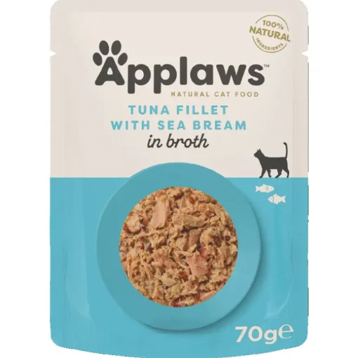Applaws Pouch Tuna Filet & Seabream 12x70g