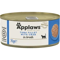 Applaws Tin Tuna Fillet & Crab Jelly 24x70g