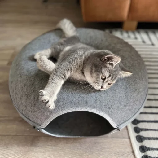 Aumüller Donut Katzentunnel/-höhle Ø60cm grau