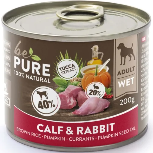 bePure Nassfutter Adult Kalb & Kaninchen