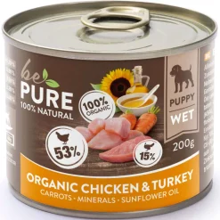 bePure Nassfutter Bio Puppy Huhn & Pute