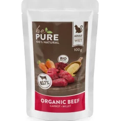 bePure Nassfutter Bio Rind mit Karotte & Hirse