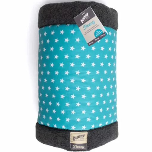 Bunny Fleece-Tunnel grau-türkis