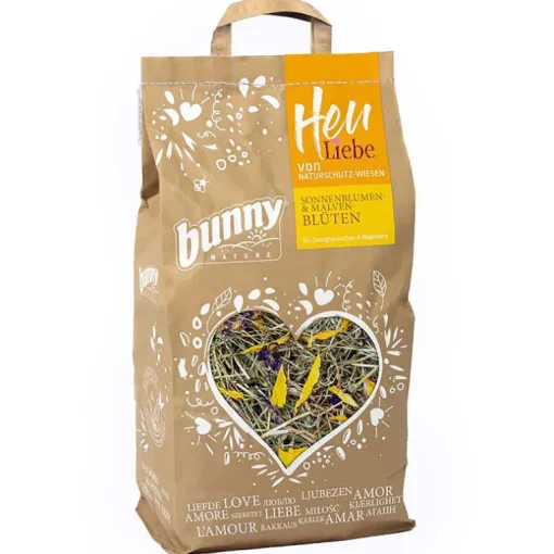 Bunny Nagersnack Heu Liebe Sonnenblumen & Malven 100g