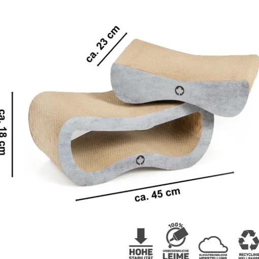 CanadianCat Kratzbrett-Set betonoptik small