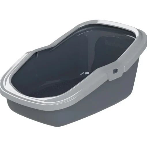 Chatnelle Katzentoilette Eco Minor offen mit Siebeinsatz grau