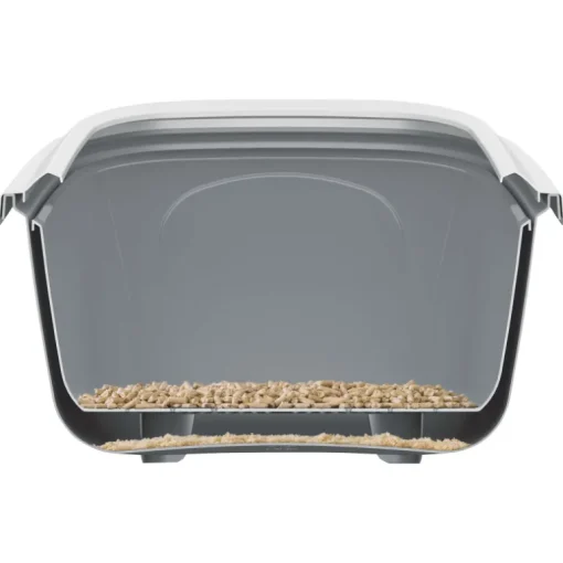 Chatnelle Katzentoilette EcoHus mit Haube & Siebeinsatz grau