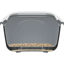 Chatnelle Katzentoilette Eco Minor offen mit Siebeinsatz grau