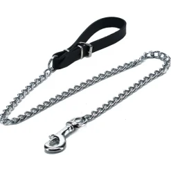 Colly Kettenleine 100cmx3mm mit Ledergriff