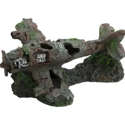 Deep Sea Aquariumdekoration Flugzeug Wrack 26.5x17.5x13cm
