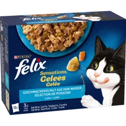 Felix Katzenfutter Sensations Fisch in Gelee 12x85g