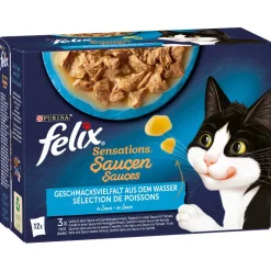 Felix Katzenfutter Sensations in Sauce Geschmacksvielfalt aus dem Wasser