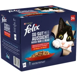 Felix So gut wie es aussieht Geschmacksvielfalt vom Land in Gelee - Huhn, Rind, Kaninchen, Lamm