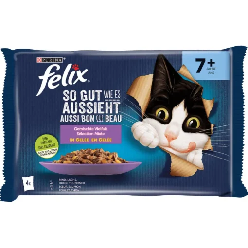 Felix So gut wie es aussieht Gemischte Vielfalt Senior - Rind, Lachs, Huhn, Thunfisch
