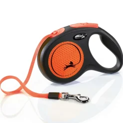 Flexi Rollleine New Neon Gurt Neonorange 5m