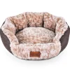 Freezack Hundebett Open Volant Sherpa braun-beige