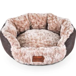 Freezack Hundebett Open Volant Sherpa braun-beige
