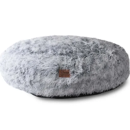 Freezack Hundebett Round Long Hair Cloud grau Ø100cm