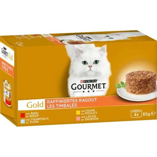 Gourmet Gold Raffiniertes Ragout - Rind, Huhn, Lachs, Thunfisch