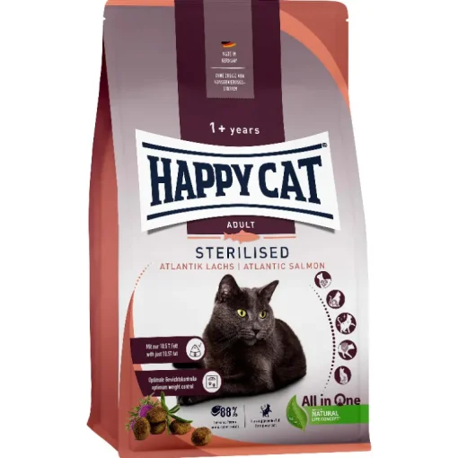 Happy Cat Trockenfutter Adult Sterilised Atlantik Lachs