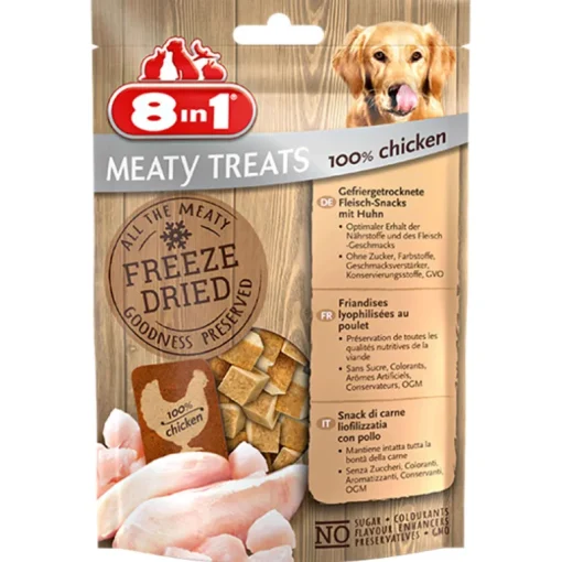 8in1 Hundesnacks Meaty Treats mit 100% Huhn 50g