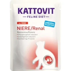 Kattovit Katzenfutter Niere/Renal mit Rind 24x85g