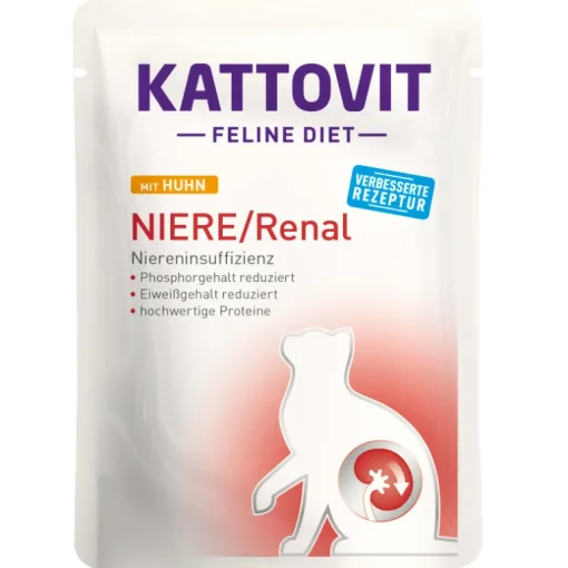 Kattovit Katzenfutter Niere/Renal mit Huhn 85g