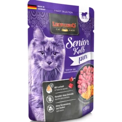 Leonardo Katzenfutter Senior Kalb Pur 16x85g