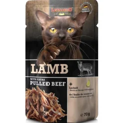 Leonardo Nassfutter verschiedene Sorten mit pulled Beef 70g im Beutel
