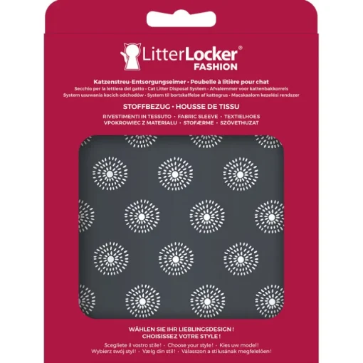 LitterLocker Litter Locker Stoff-Bezug Flowers grey