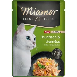 Miamor Katzenfutter Feine Filets Thunfisch & Gemüse in Sauce 100g