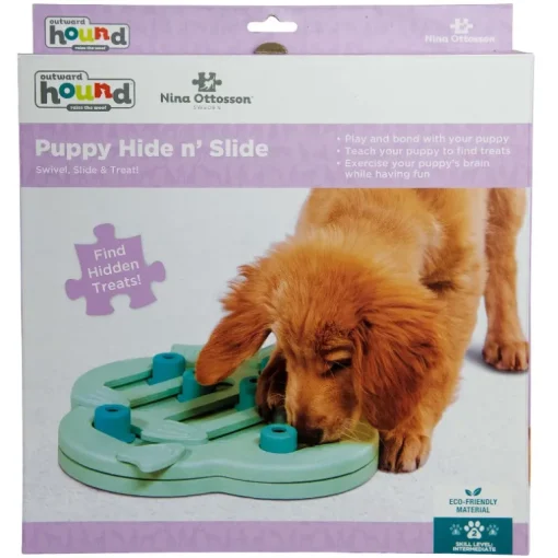 Nina Ottosson Welpen Intelligenzspielzeug Dog Hide N Slide grün