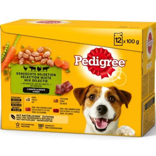 Pedigree Pouch Selection 4x12x100g