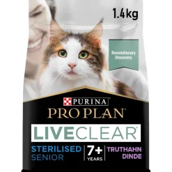 Pro Plan Katzenfutter Senior 7+ LiveClear Sterilised Truthahn 1.4kg