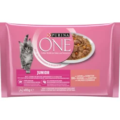 Purina ONE Junior Lachs 4x85g