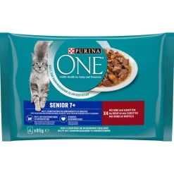 Purina ONE Senior mit Rind & Karotten 12x4x85g