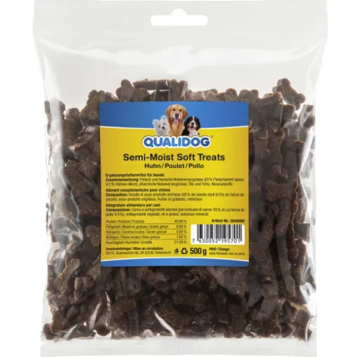 QUALIDOG Hundeleckerli Semi-Moist Glutenfrei Huhn 500g