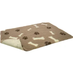 QUALIDOG Liegematte Anti-Slip Mink & Knochen mit Pfoten