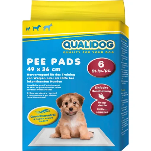 QUALIDOG Puppy Pee Pads geruchslos 6Stk. 49x36cm