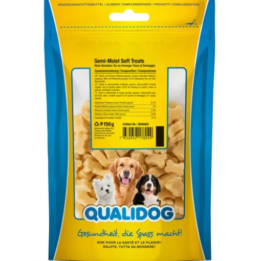 QUALIDOG Semi-Moist Käse Knochen 150g